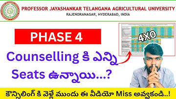 TS Bipc agriculture counselling dates 2025 | PJTSAU 2025 counselling 2025 latest update