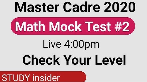 #2 Math Mock Test | Math Master Cadre | Check Your Level | Most Expected MCQ