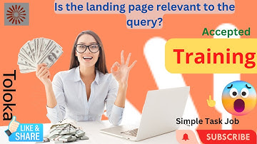 Is the landing page relevant to the query? Training Toloka. Task Passed