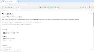75. Sort Colors | #leetcode  | [English]