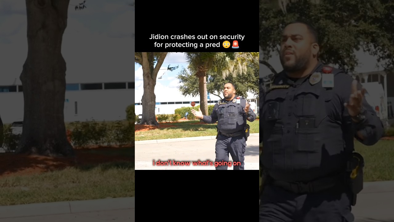 Jidion crashes out on security for protecting a pred 😳🚨 #jidion #edpwatch #police #viral