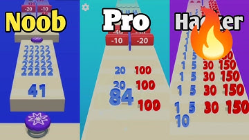 Numbers Run & Merge 3D Master - Math Games |Noob vs Pro |  All Levels | New Android iOS Gameplay