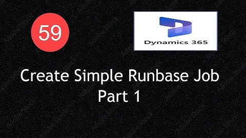 Simple RunBase Class Example in X++ (Part 1) | Lecture 59|#d365fo #msdyn365