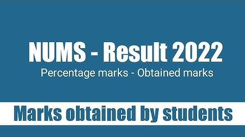 Nums Result  - Percentage marks in nums result - Check your result