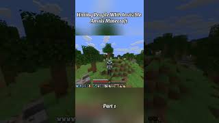 Hitting People WIth Invisible Anvils Minecraft #Minecraft... #Shorts #fishthesea