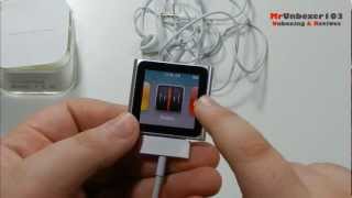 iPod nano 6G Uppgraded Software 16GB Silver-(Colors) unboxing