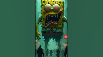 Characters SpongeBob SquarePants horror version. #horror #ghostlyadventures #usa #cartoon #scary