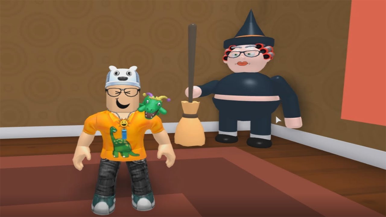 Roblox O Velhote Fugiu Da Casa Da Vovó Bruxa Joga Velhote - roblox fugindo do carteiro maluco ele comeu todas as