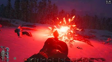 Shooting a Zombie with a Flaregun in SCUM