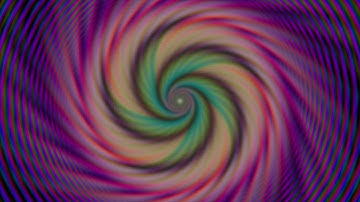 Expanding Five Pointed Spiral Patterns Hypnotic 1 hour 4K Background Video with Music