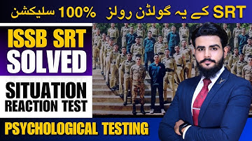 ISSB SRT | How to Solve Situational Reaction Test | 3 SRT Examples Explained! 🔥
