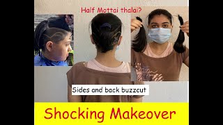 Half head shaved? | Shocking CRAZY makeover | Side and Back Buzzcut | Mottai | Razorshave |