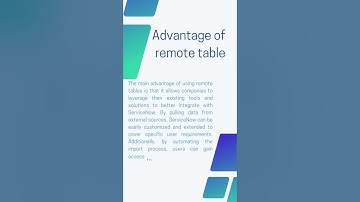 Servicenow remote table