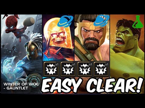 4× OBJECTIVES - WINTER OF WOE GAUNTLET EASY CLEAR - Marvel Contest of Champions