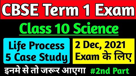 Class 10 Science Case Study Question of Biology for Cbse Term 1 Exam, 10th Science Case Study |