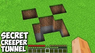 I dug a TUNNEL in the shape of a CREEPER and found a ... at the bottom !!! Minecraft Secret Trap !!!