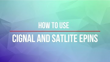 Epinoy: How to load CIGNAL and SATLITE
