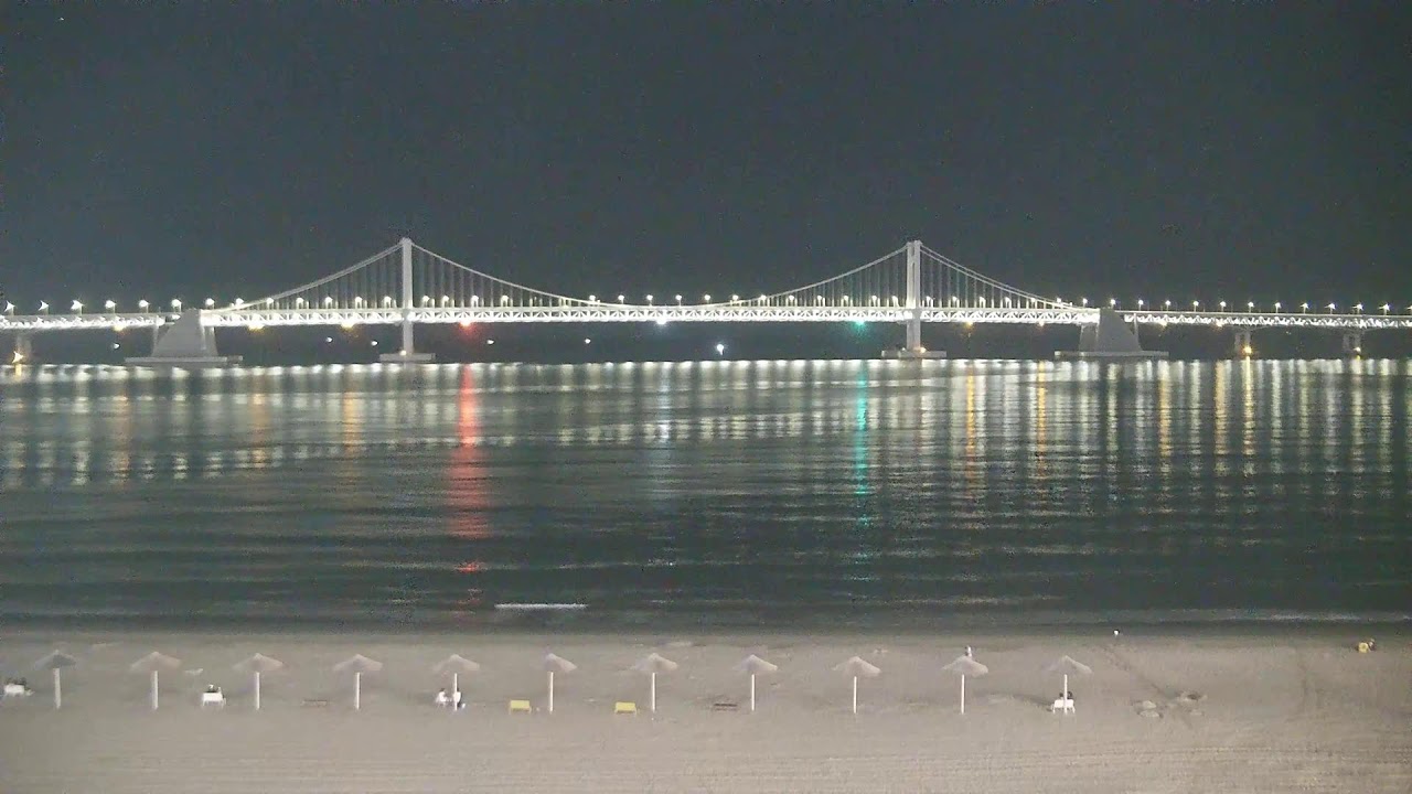 부산 광안대교  (4K LIVE CAM) 釜山 廣安大橋 Gwangandaegyo ライブカメラ Busan Diamond Bridge 광안리 廣安里海水浴場 Gwangalli Beach