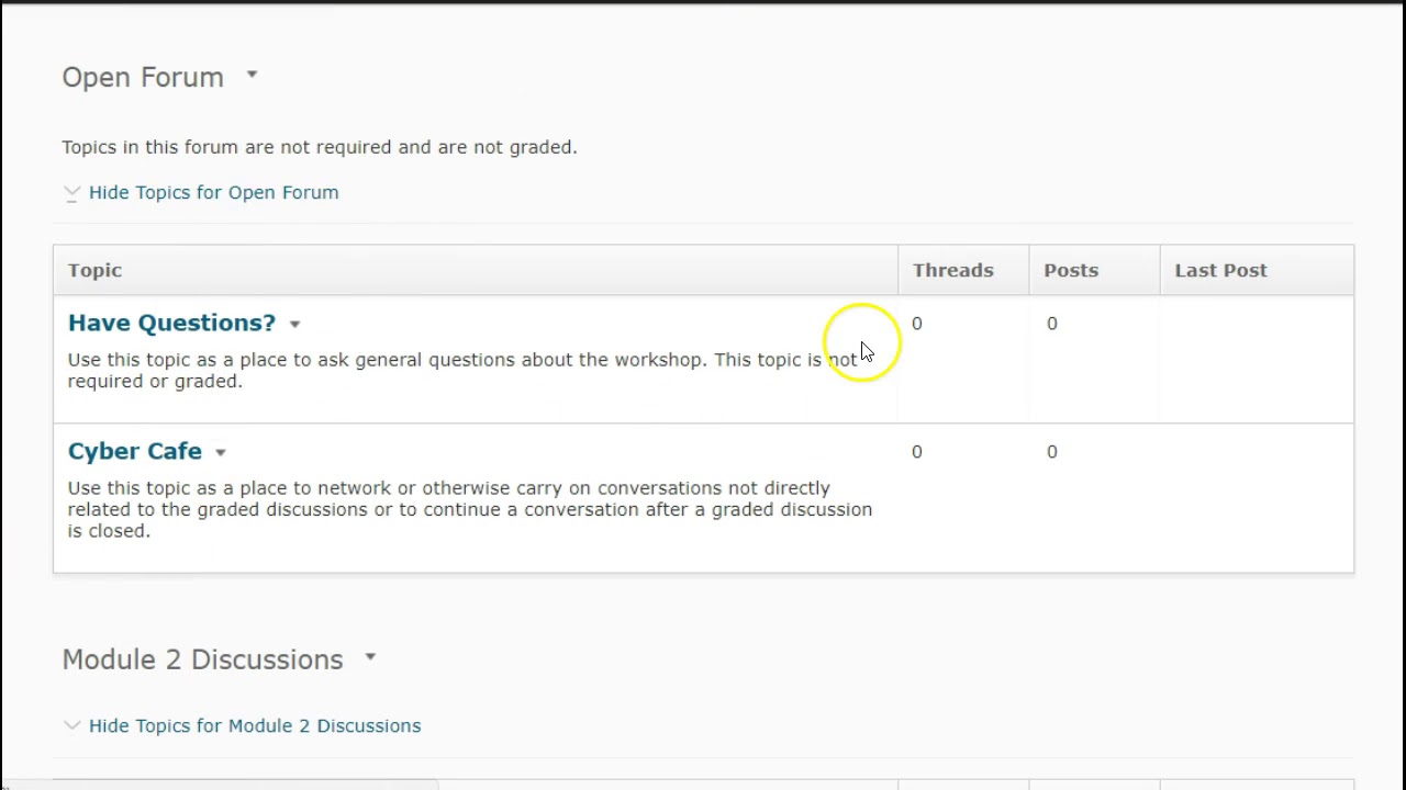 Welcome to Managing Discussions SP18