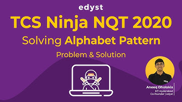 TCS Ninja NQT 2020 Preparation | Solving Alphabet Pattern Problem