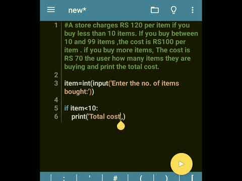 Python code to calculate total cost of items as per given criteria ...