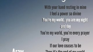 Words I You Are My World I Tom Jones lovenotes2022 words tomjones youaremyworld 70s