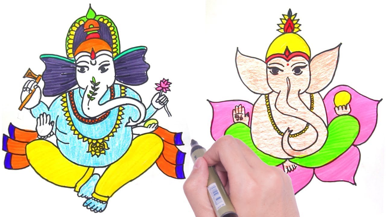 God Ganesha Drawing for beginners / Ganesh Chaturthi Special ...