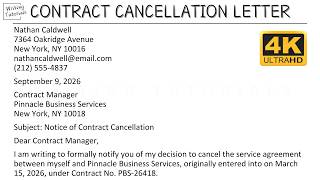 How To Write Contract Cancellation Letter with Sample and Explanation | Writing Tutorials How To Write Contract Cancellation Letter with Sample and Explanation | Writing Tutorials