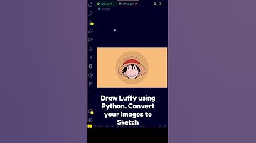 Draw Luffy Using Python | Convert your Images To Python turtle Sketch | #shorts #programming