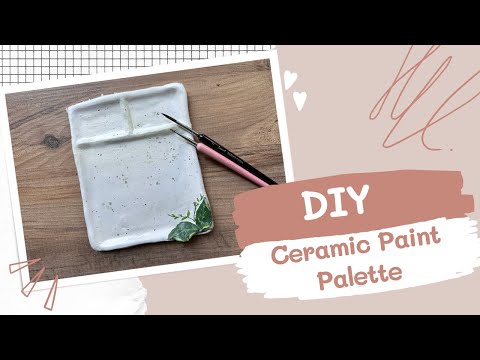 DIY Palette For Painting... 🎨 How to make a ceramic paint palette