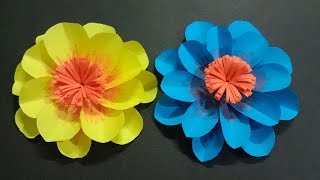 Making simple & beautiful paper flower/diy easy paper flower🌸🌸