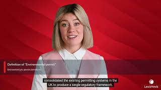 "Environmental permit" - Legal Definition