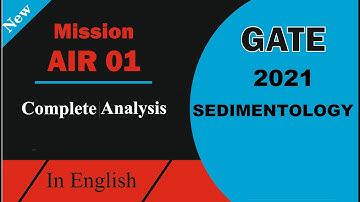 GATE Geology 2021- Complete Analysis ||  SEDIMENTOLOGY || In English