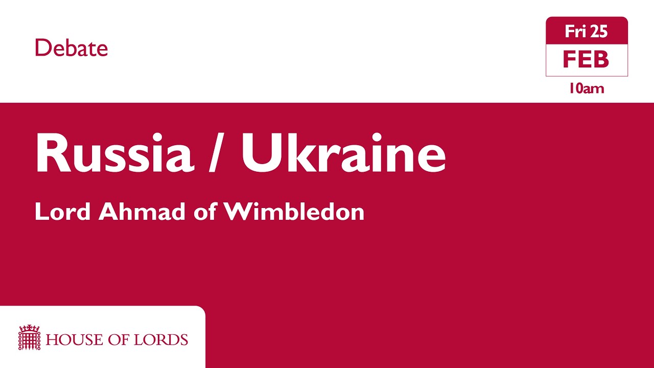 House of Lords debates Russia/Ukraine
