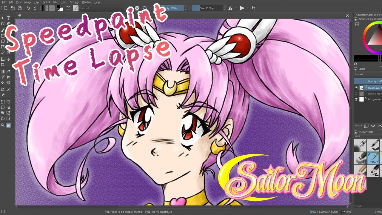 Super Sailor 2Chibi Moon Speed Paint Time Lapse