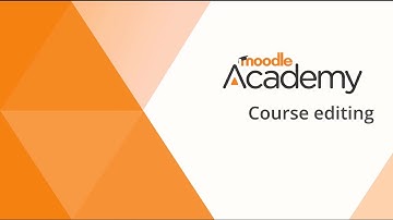 Course editing in Moodle