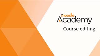 Course editing in Moodle