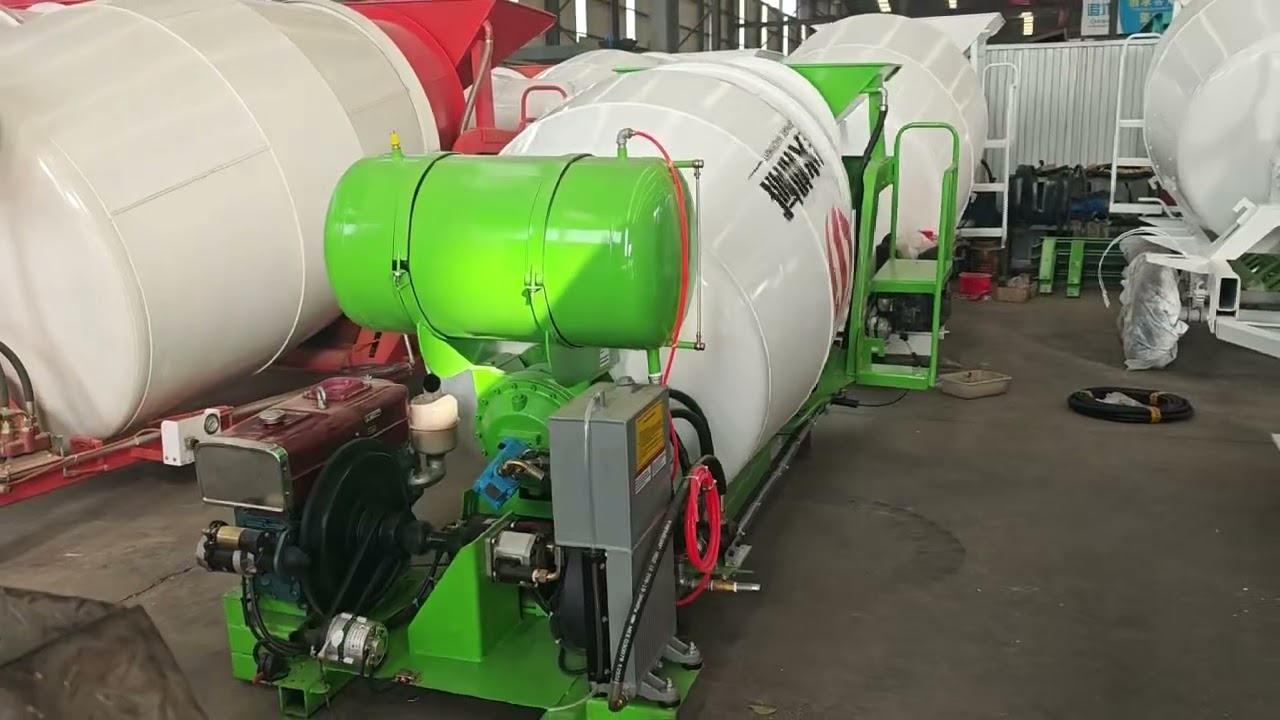 Diesel 1m3 concrete mixer tank testing