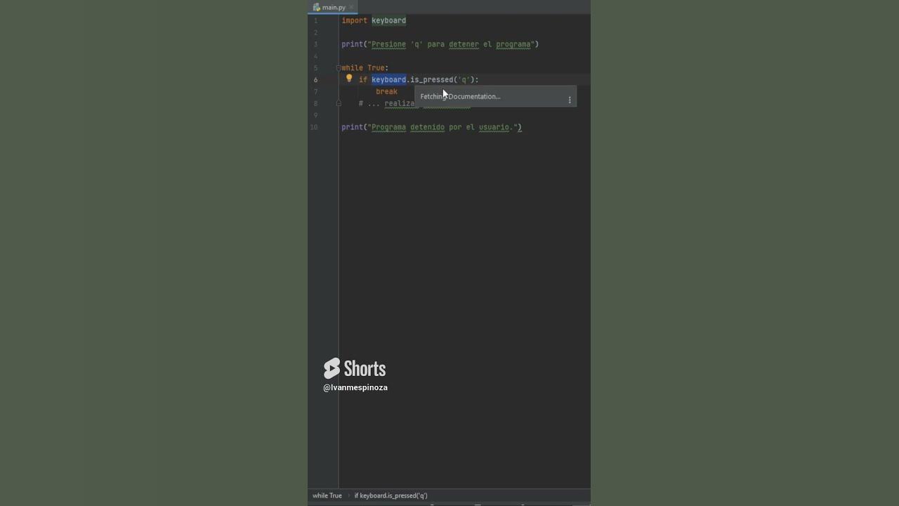 ¿Cómo Detener un Bucle While en Python Usando Entrada de Teclado? - YouTube