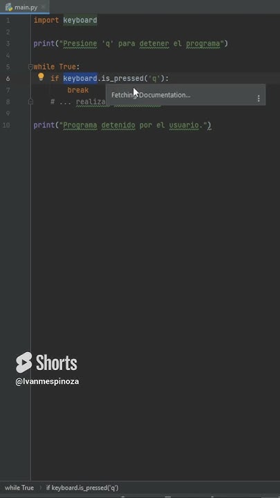 ¿Cómo Detener un Bucle While en Python Usando Entrada de Teclado? - YouTube