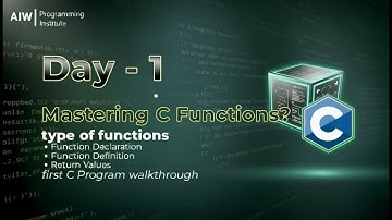 C Programming Basic Syntax (Hindi) | C Tutorial  Day-1 | AIW Betul