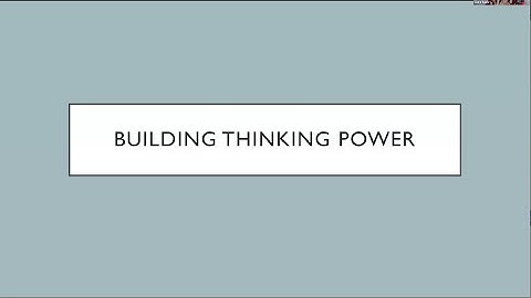 researchED Home 2020 Clare Sealy: Building Thinking Power