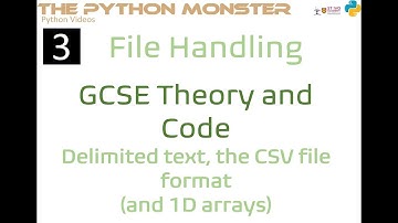 Monster Video 34: File Handling - Delimited Data and the CSV File Format (High Definition)