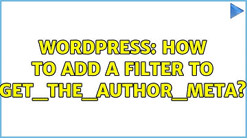 Wordpress: How to add a filter to get_the_author_meta?