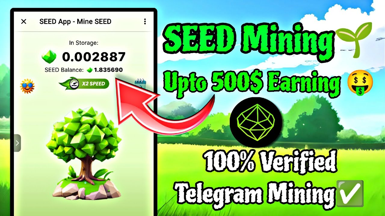 Seed Mining Project | Green Seed Mining | How to make money online | New Telegram Bot Mining