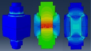 ABAQUS CAE/Example 13: Pre-tensioned Bolts #abaqus #FEM #bolt