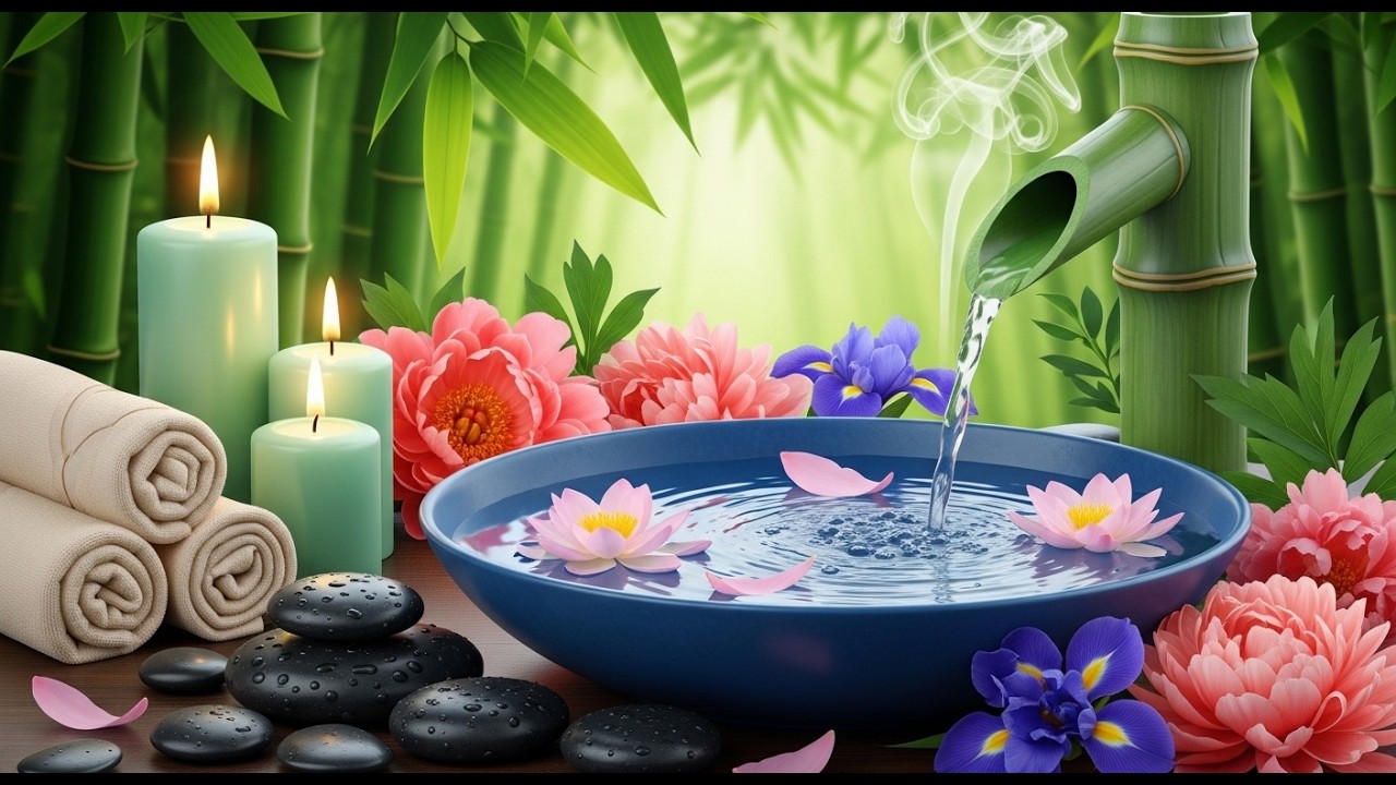 Relaxing Music + Soothing Water Sound 🌿 Deep Sleep, Relieve Stress, Anxiety and Depression