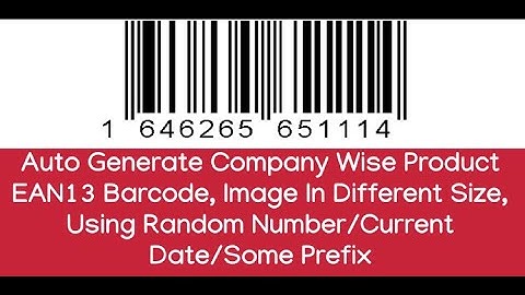 Odoo Auto Generate EAN13 Barcode For Product