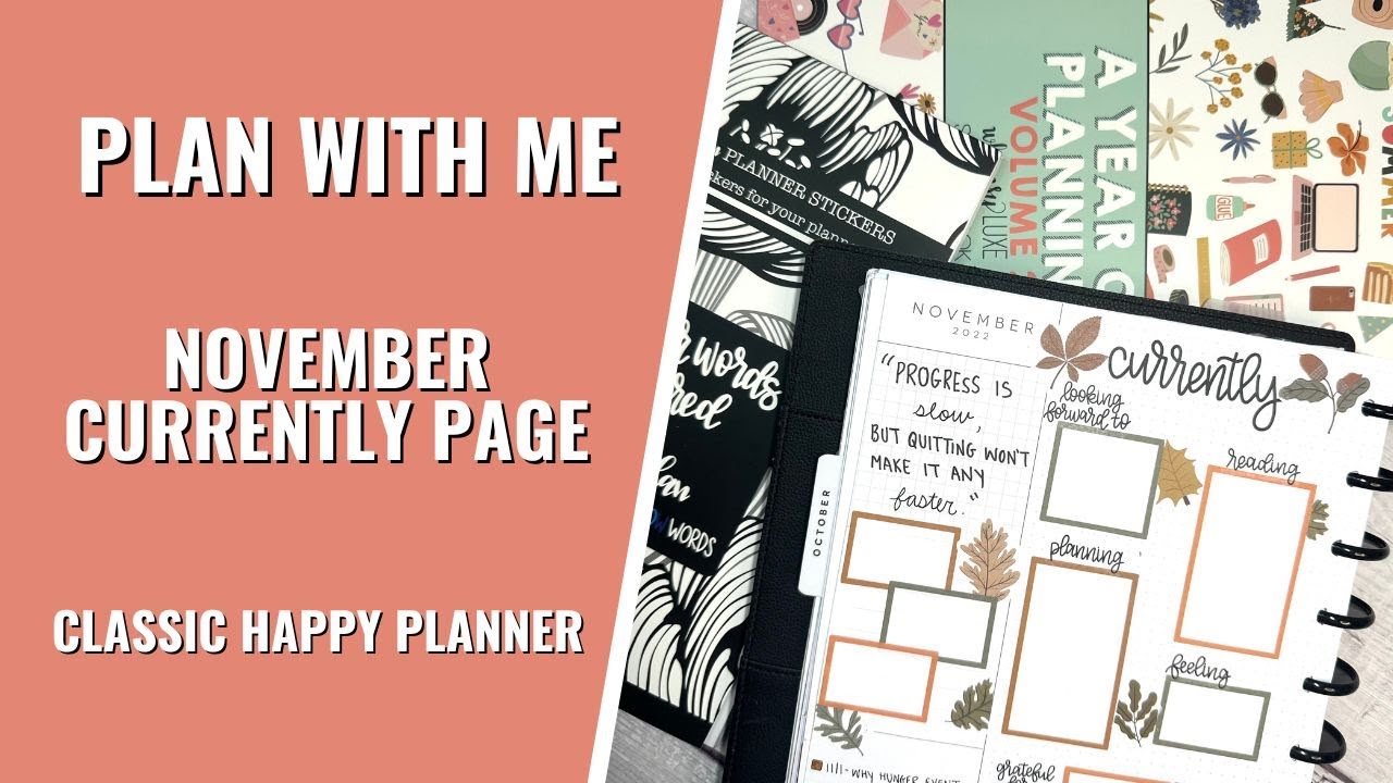 PLAN WITH ME | NOVEMBER CURRENTLY USING 2 NEW STICKER BOOKS! - YouTube