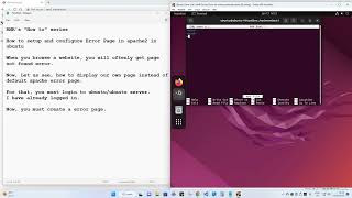 How to display Error Page in Apache2 of Ubuntu
